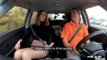British ginger publicly rides driving instructor after bj